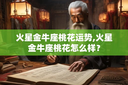 火星金牛座桃花运势,火星金牛座桃花怎么样？