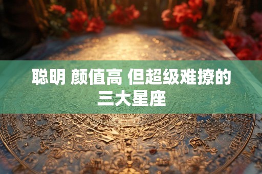 聪明 颜值高 但超级难撩的三大星座