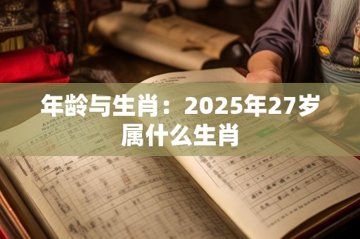 年龄与生肖：2025年27岁属什么生肖