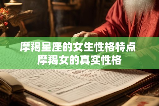 摩羯星座的女生性格特点 摩羯女的真实性格