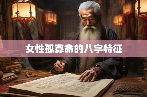 女性孤寡命的八字特征