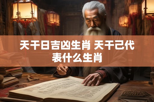 天干日吉凶生肖 天干己代表什么生肖