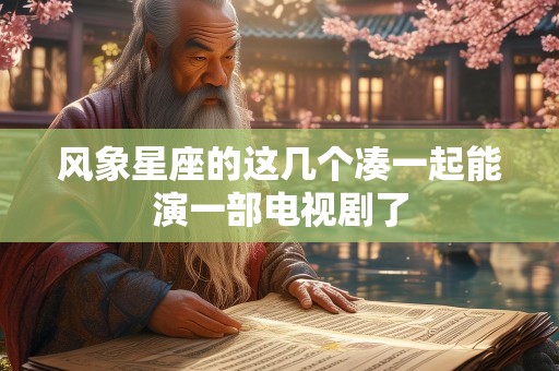 风象星座的这几个凑一起能演一部电视剧了