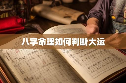 八字命理如何判断大运