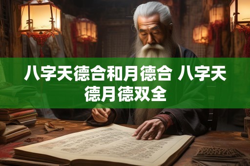 八字天德合和月德合 八字天德月德双全