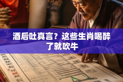 酒后吐真言？这些生肖喝醉了就吹牛