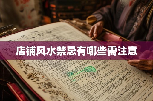 店铺风水禁忌有哪些需注意