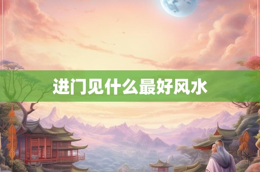 进门见什么最好风水