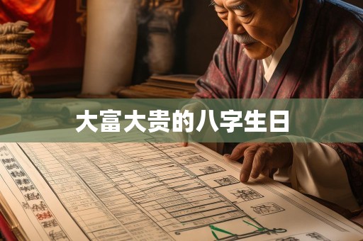 大富大贵的八字生日