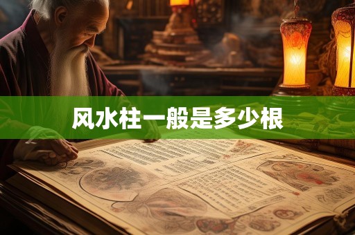 风水柱一般是多少根