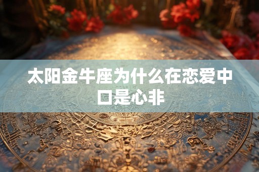 太阳金牛座为什么在恋爱中口是心非