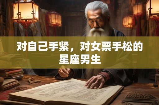 对自己手紧，对女票手松的星座男生