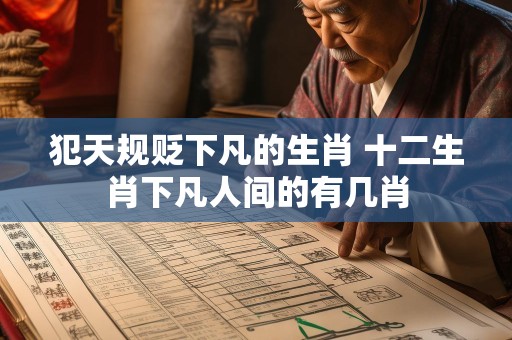 犯天规贬下凡的生肖 十二生肖下凡人间的有几肖