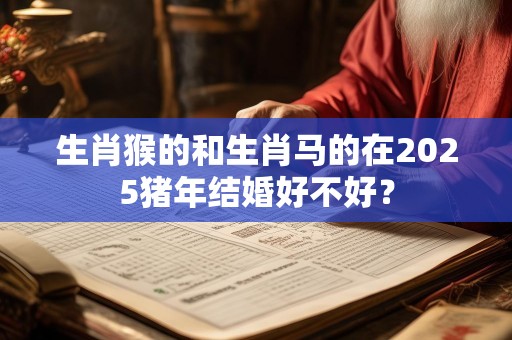 生肖猴的和生肖马的在2025猪年结婚好不好？