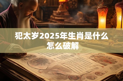 犯太岁2025年生肖是什么 怎么破解