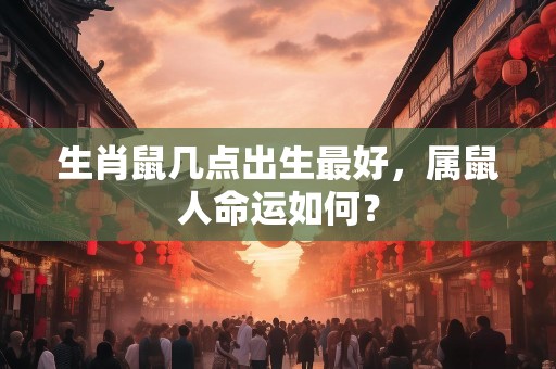 生肖鼠几点出生最好，属鼠人命运如何？