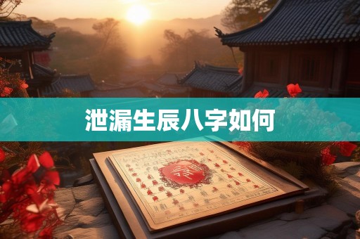 泄漏生辰八字如何