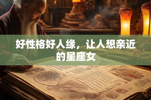 好性格好人缘，让人想亲近的星座女