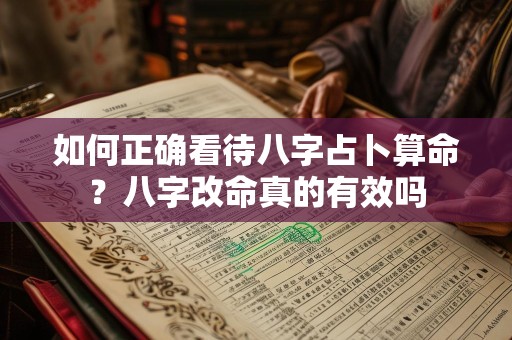 如何正确看待八字占卜算命？八字改命真的有效吗