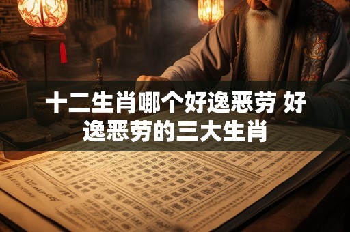 十二生肖哪个好逸恶劳 好逸恶劳的三大生肖