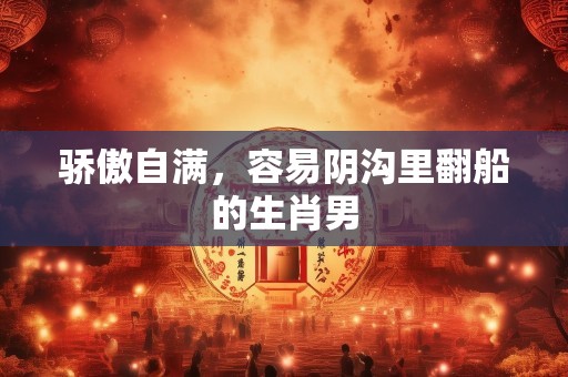 骄傲自满，容易阴沟里翻船的生肖男