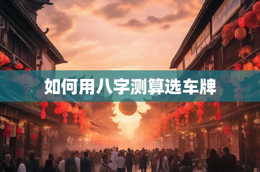 如何用八字测算选车牌