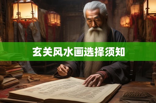 玄关风水画选择须知