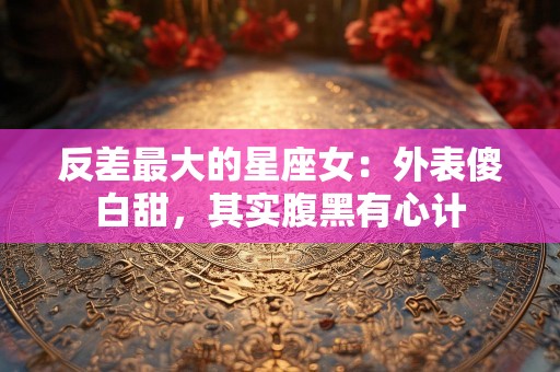 反差最大的星座女：外表傻白甜，其实腹黑有心计