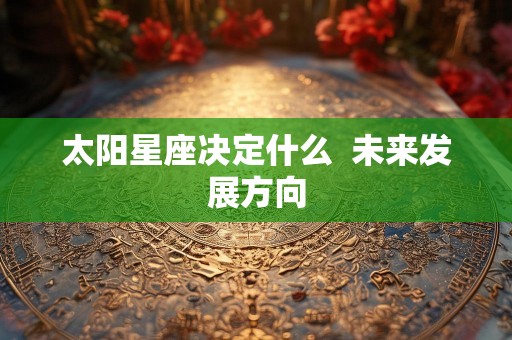 太阳星座决定什么  未来发展方向