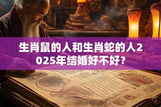 生肖鼠的人和生肖蛇的人2025年结婚好不好？