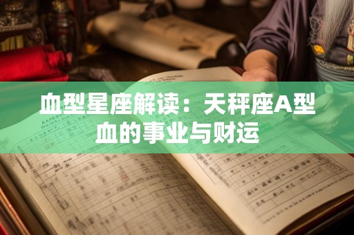 血型星座解读：天秤座A型血的事业与财运