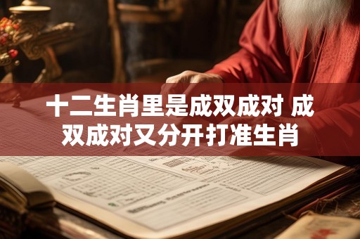 十二生肖里是成双成对 成双成对又分开打准生肖