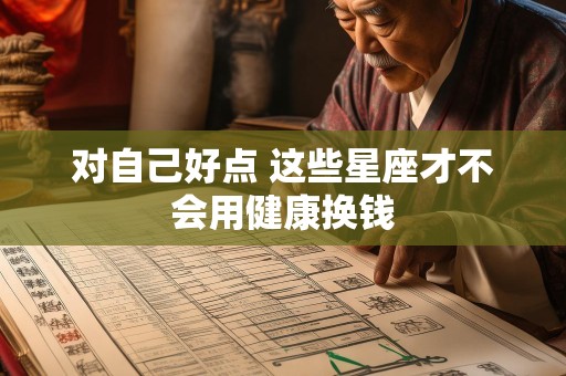 对自己好点 这些星座才不会用健康换钱