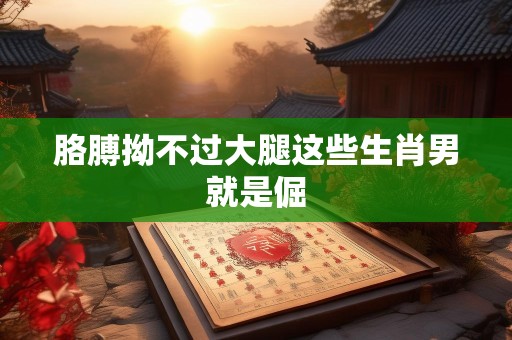 胳膊拗不过大腿这些生肖男就是倔