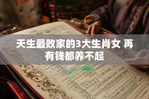 天生最败家的3大生肖女 再有钱都养不起