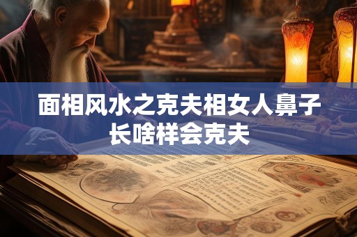 面相风水之克夫相女人鼻子长啥样会克夫