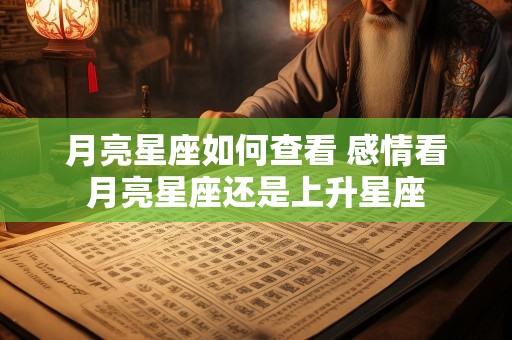 月亮星座如何查看 感情看月亮星座还是上升星座