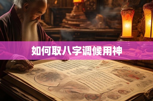 如何取八字调候用神