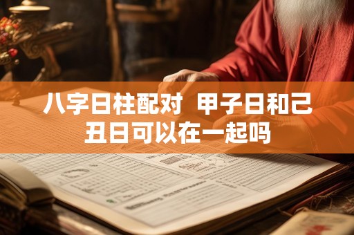 八字日柱配对  甲子日和己丑日可以在一起吗