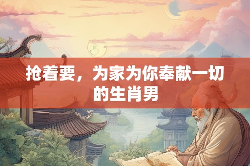 抢着要，为家为你奉献一切的生肖男