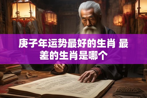庚子年运势最好的生肖 最差的生肖是哪个