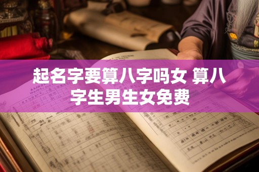 起名字要算八字吗女 算八字生男生女免费