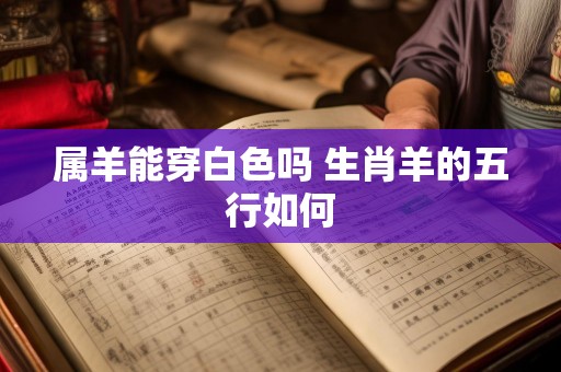 属羊能穿白色吗 生肖羊的五行如何