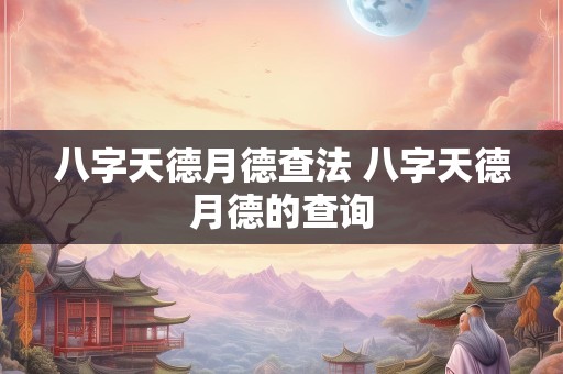 八字天德月德查法 八字天德月德的查询