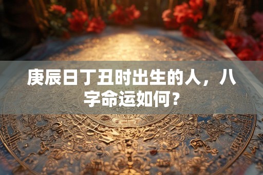 庚辰日丁丑时出生的人，八字命运如何？