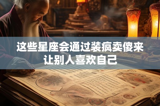 这些星座会通过装疯卖傻来让别人喜欢自己