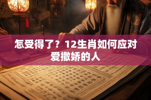 怎受得了？12生肖如何应对爱撒娇的人