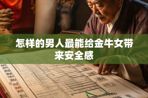 怎样的男人最能给金牛女带来安全感
