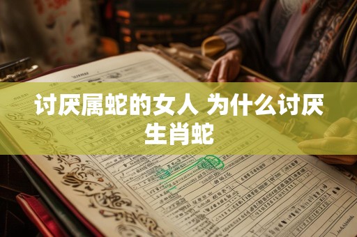 讨厌属蛇的女人 为什么讨厌生肖蛇