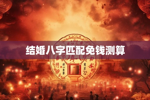 结婚八字匹配免钱测算